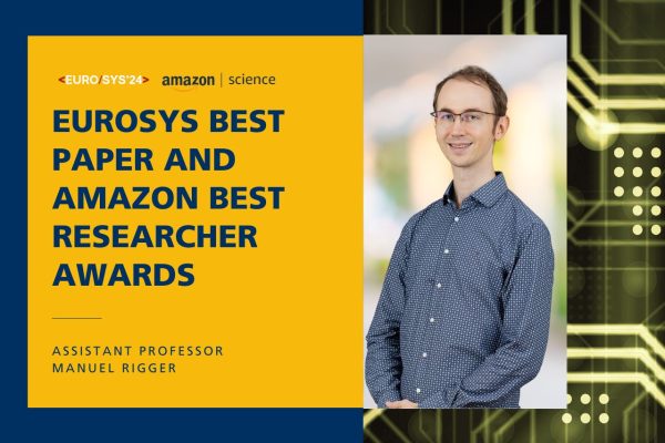 Manuel Rigger secures 2024 EuroSys Best Paper and Amazon Best Researcher awards