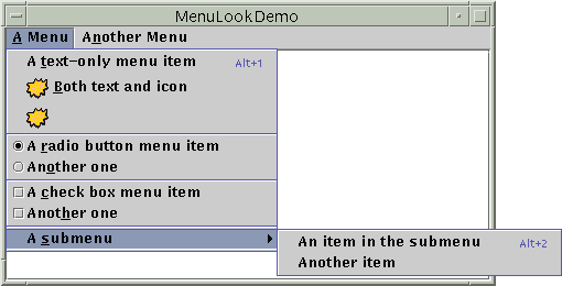 MenuLookDemo