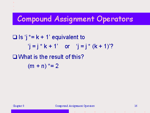 compound addition assignment operator